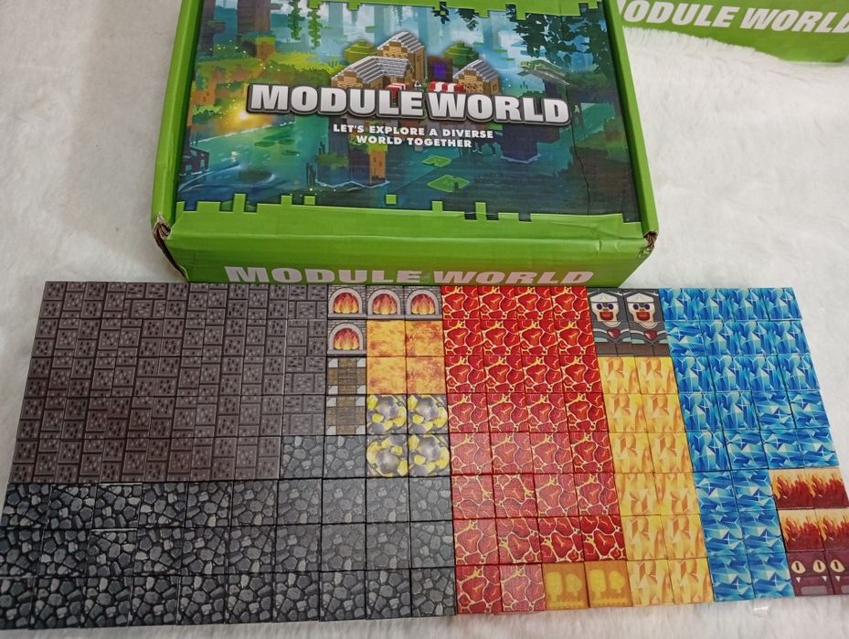 Магнітний конструктор Minecraft "Шахта з лавою" 160 шт. + 4 фігурки