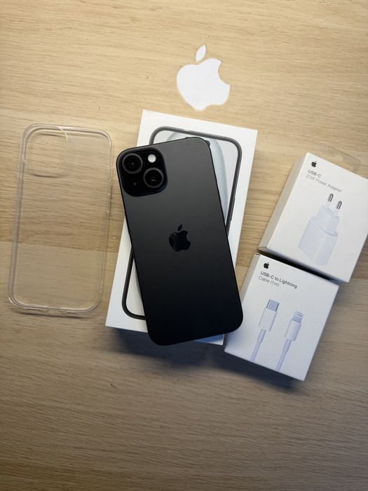 iPhone 15 128gb czarny bateria 100% komplet
