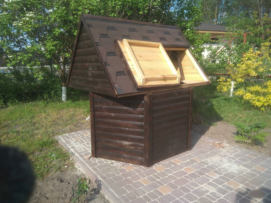 Декоративный колодец. Домик для колодца. Криниця. Дашок на криницю