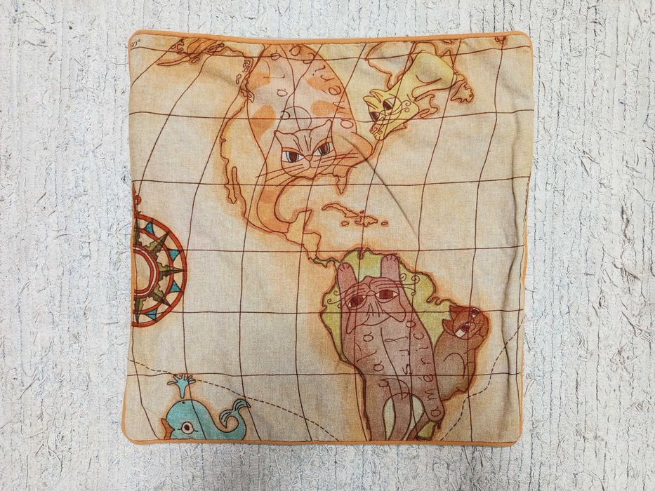 Fronhas almofada c/ motivos de GATOS Tam. 50x50 cm em tecido algodão