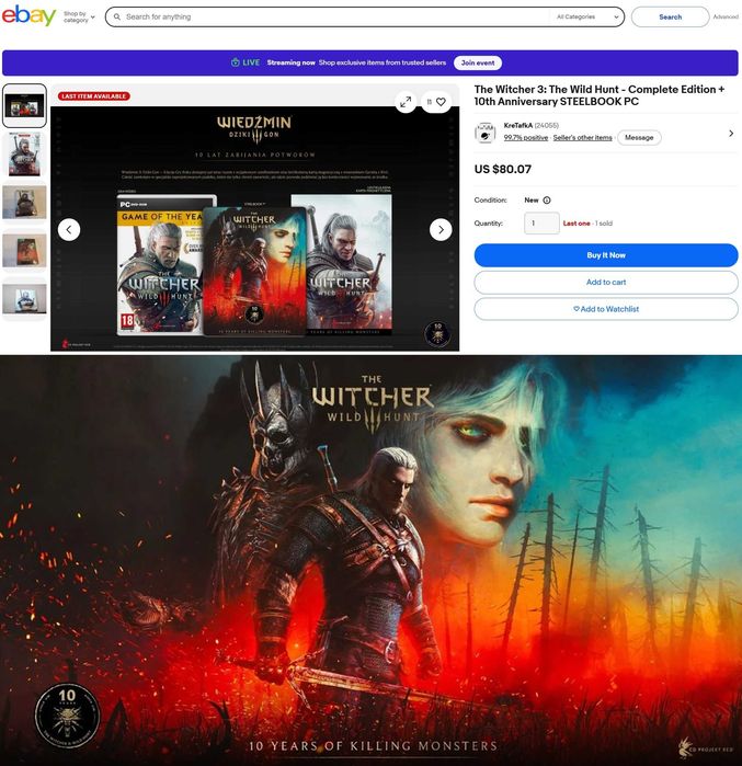 ‼️ The Witcher 3 - Complete Edition + Steelbook відьмак стілбук ведьмак