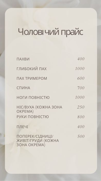 Чоловіча депіляція віск/паста/тример