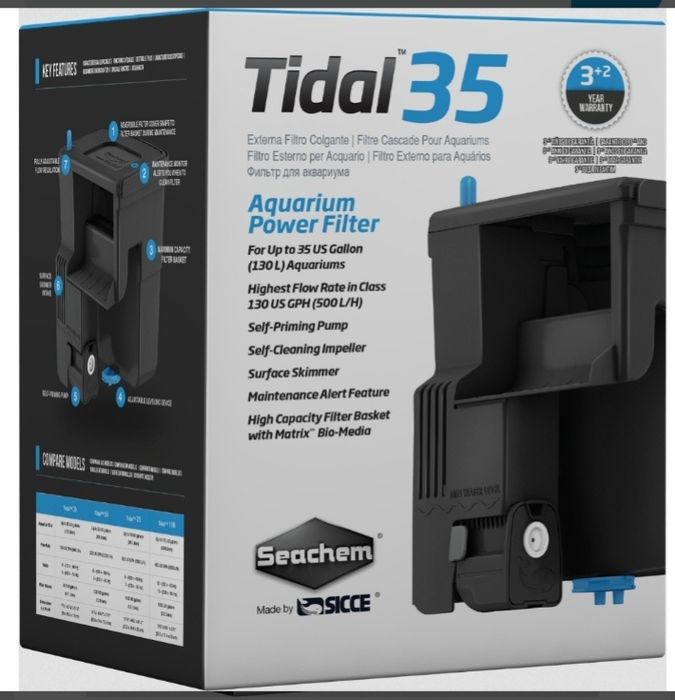 Filtros para aquário tidal 35 seachem