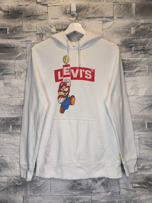 Bluza z Kapturem Super Mario Levi's Levis Biała Hoodie
