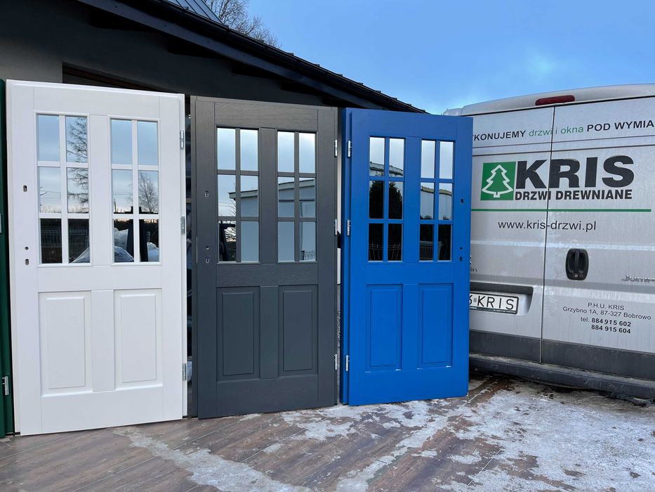 Drzwi zewnętrzne drewniane na wymiar ANGIELSKIE DOSTAWA CAŁA POLSKA