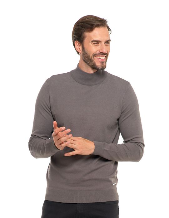 Moraj sweter męski półgolf szary r.M