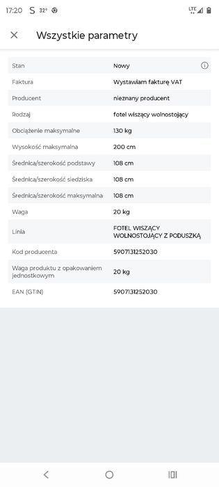 Fotel bujany kokon