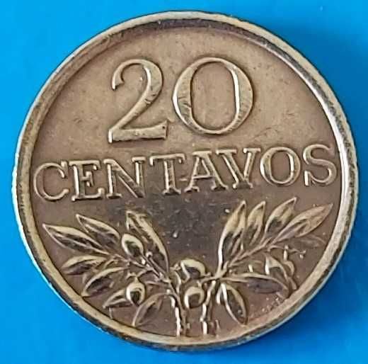 1973 20 Centavo Coin, Portuguese Republic