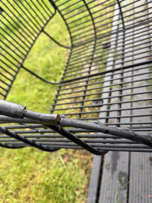 Zestaw ogrodowy 8-osobowy metalowe huśtawki