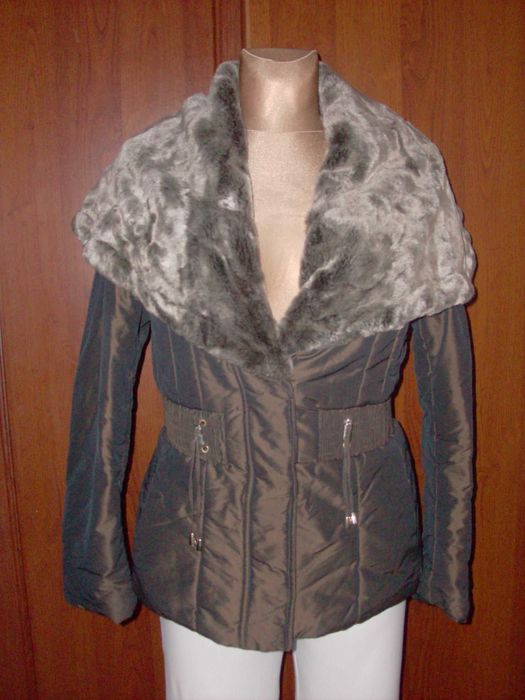 Kurtka futrzany kołnierz Zara R.38/40