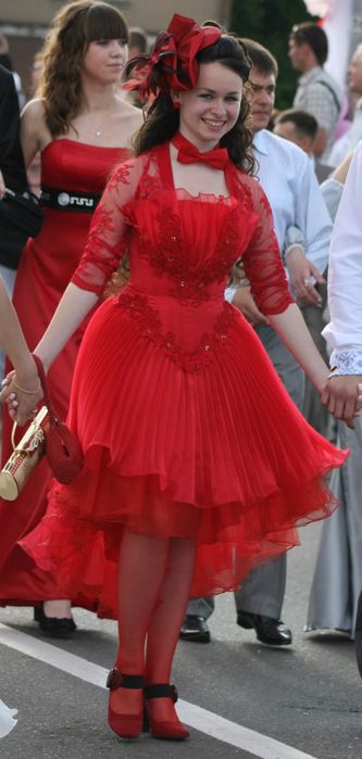 Эффектное яркое красное платье. Эксклюзив! Випускне плаття