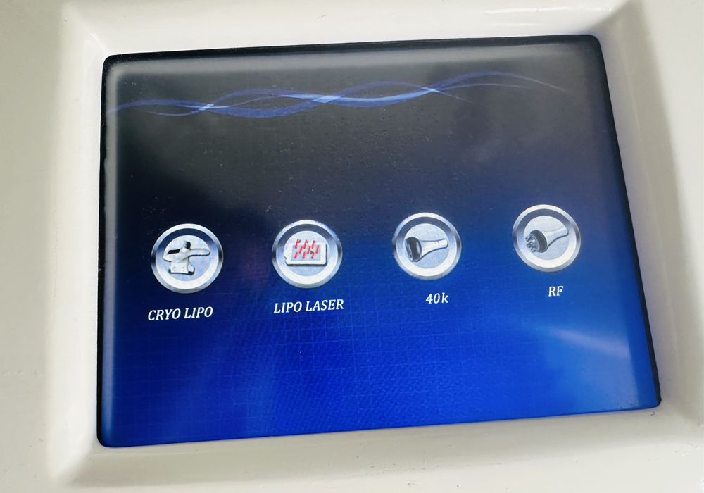 Máquina tratamentos 7 em 1 c/ 2 criolipólises cavitação lipolaser 2 radiofrequências