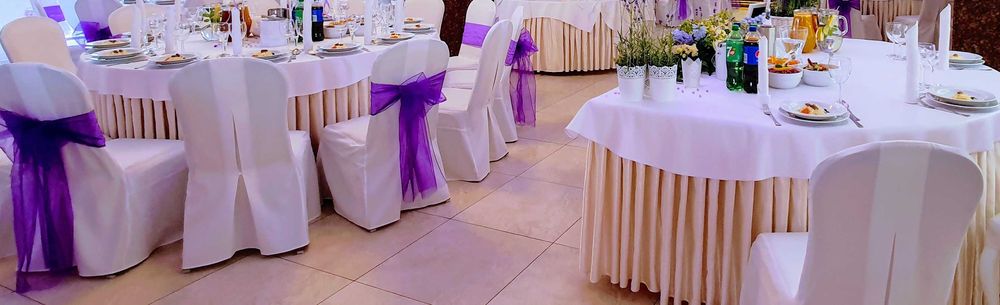 Skirting Falbana do stołu bankietowego  weselnego duża ilość