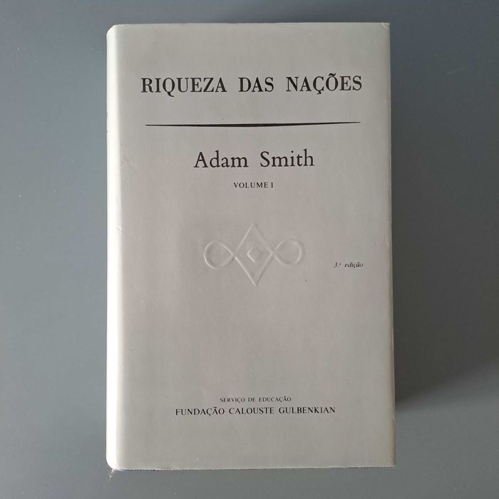 Livros “RIQUEZA DAS NAÇÕES” – volumes I e II de Adam Smith