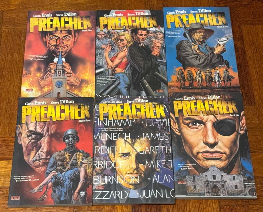 Preacher Vol 1-6 Completo, Inglês (Garth Ennis / Steve Dillon)