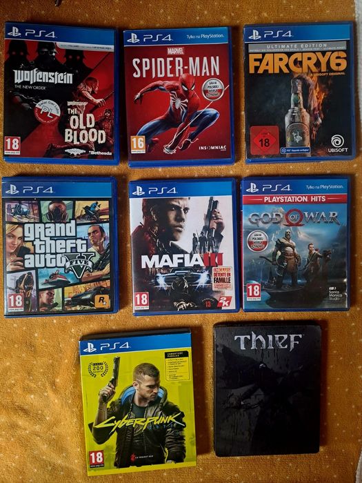 PlayStation 4 + 9 gier + 2 pady