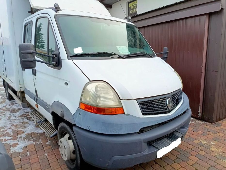 Renault Mascott Mascot Maskot Kontener 400x213x203cm Kabina Dubel Doka Doca podwójna rama zarej w PL DMC 6,5t 7osob kanapa tył 4osoby fotel kierowcy pneumatyczny tempomat owiewka klimatyzacja kompletna lusterko pompka z wysprzęglikiem i inne