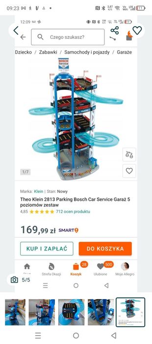 Parking Theo Klein Bosch Service na autka Hot Wheels