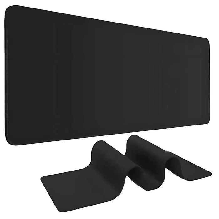 Podkładka gaming pod mysz klawiaturę xxl 90x40cm antypoślizgowa czarna 06352