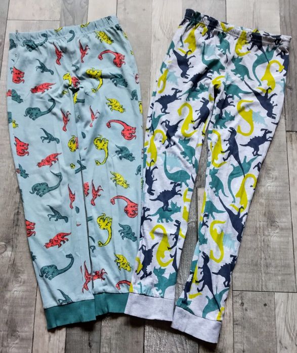 2_pak komplet- 2cz.lekkie piżamki cotton dziecięce w cooll Dinozaury 6-8 lat