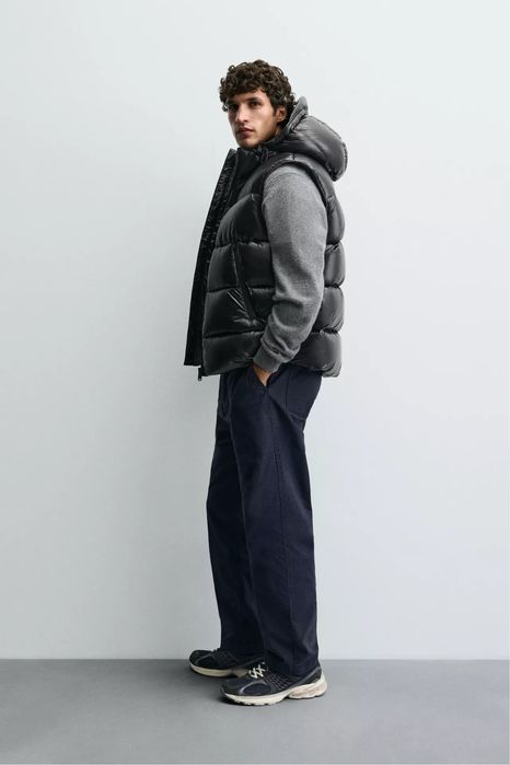 Жилетка зара Пухова 100% ПІР'Я ЧОРНИЙ | 3411/910/800