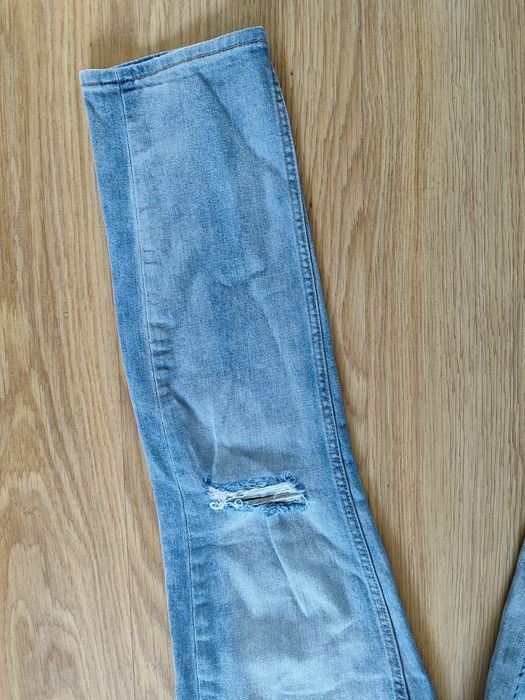 Spodnie jeansy dżinsy ciążowe przetarcia r. 38 H&M