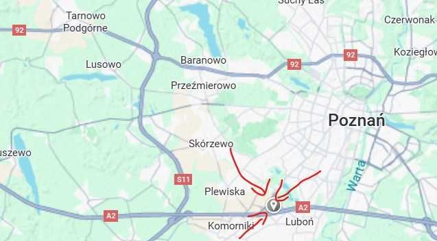 Wynajmę Plac z halami warsztatowymi   działkę 3000m2 POZNAŃ A2