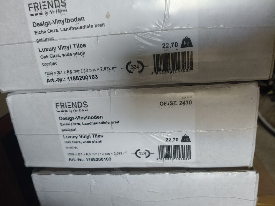 Nowe 3 paczki panele winylowe  FRIENDS hurne DĄB Clara 3x 2,672m