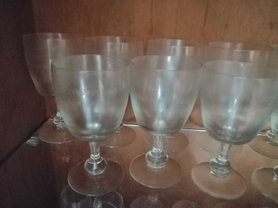 Copos cristal antigos.