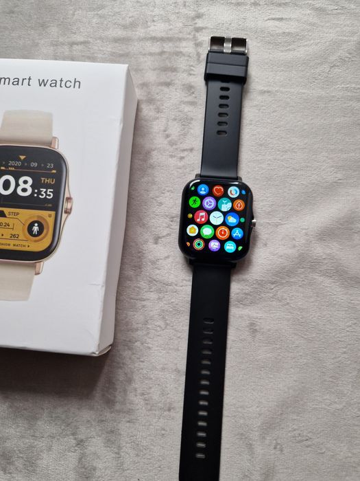 Smartwatch czarny komplet