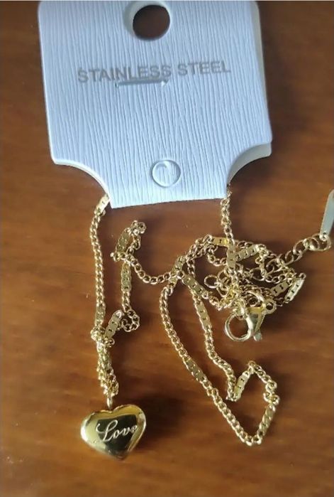 Łancuszek serduszko stal hirurgiczna