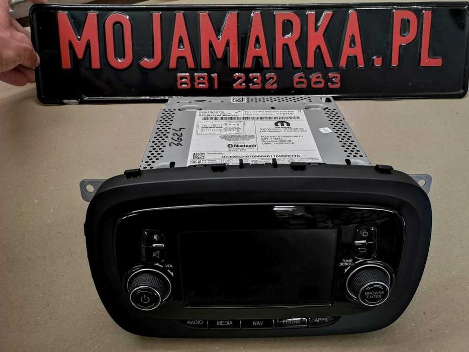 Radionawigacja nawigacja GPS DAB Uconnect oryginalna fiat 500x montaż