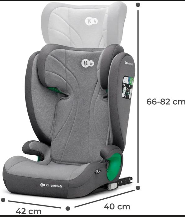 Автокрісло Kinderkraft Junior Fix 2 i-Size Rocket Grey