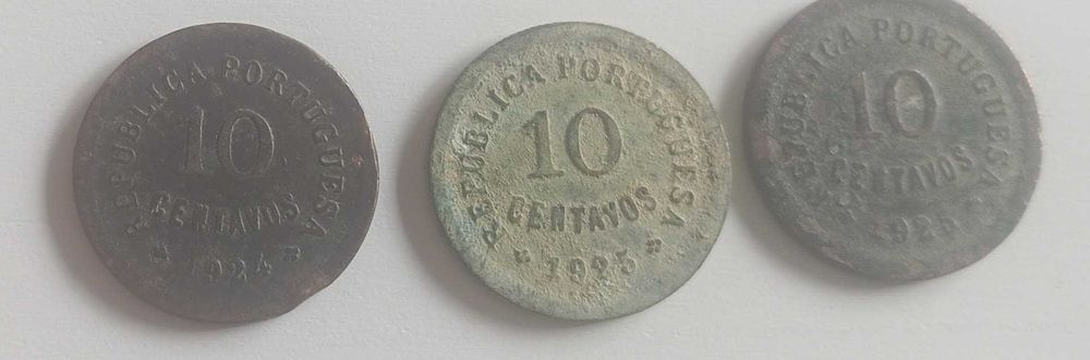 Lote moedas de 10 centavos - 3 Uni
