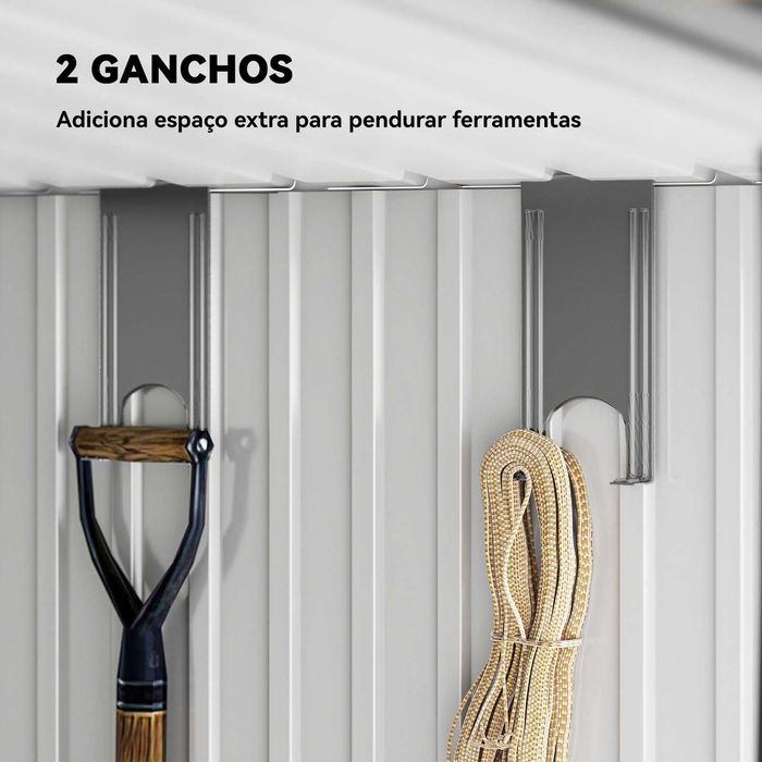Casota verde 2 m² em aço galvanizado com fechadura