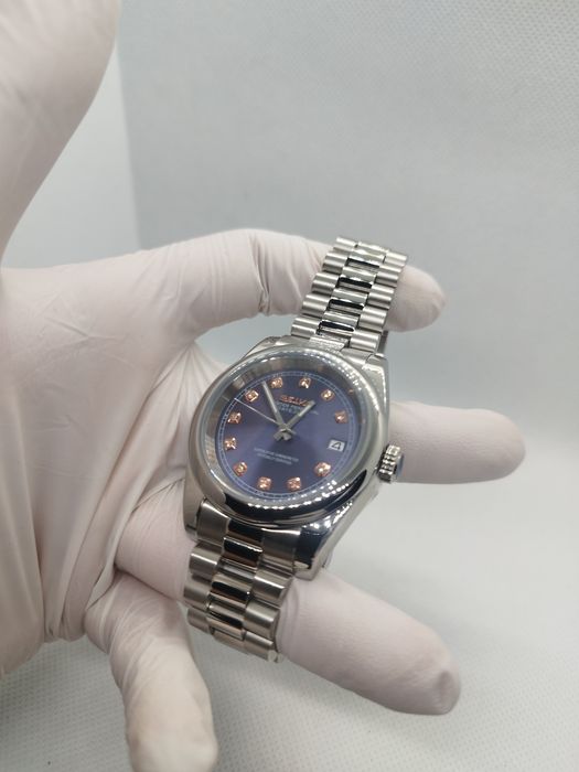 Seiko MOD Datejust Crystal NavyBlue SmoothCase