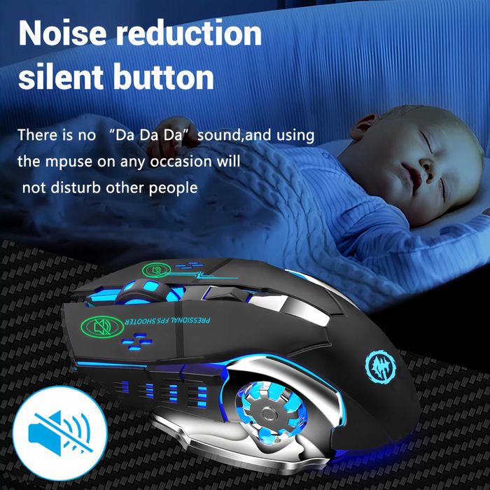 Бездротова ігрова миш з підсвіткою