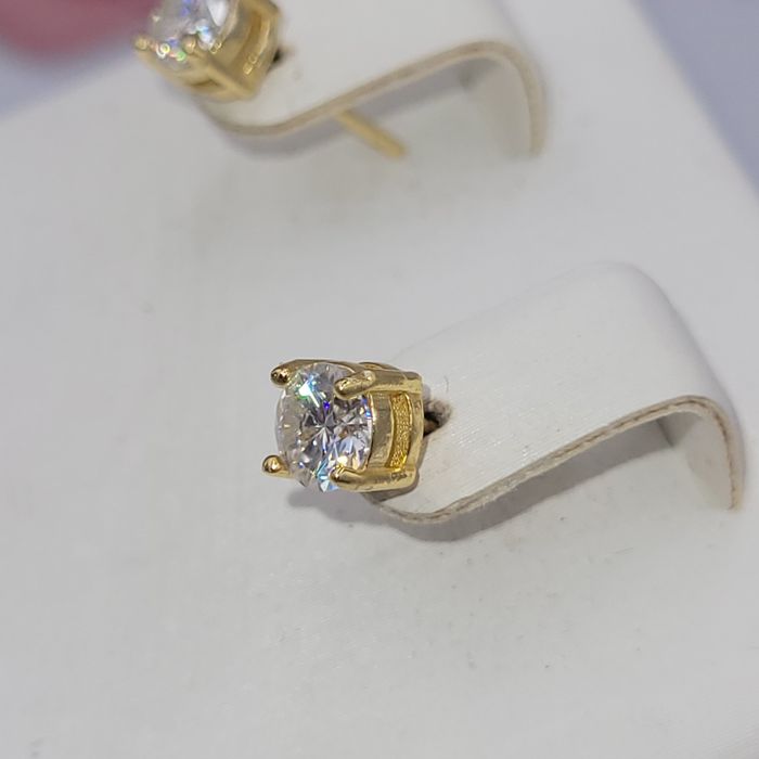 Pozłacane srebro pr 925 Moissanite nowe