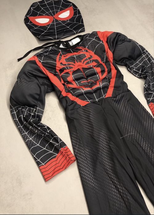 Spiderman czarny Morales 134 cm strój kostium przebranie