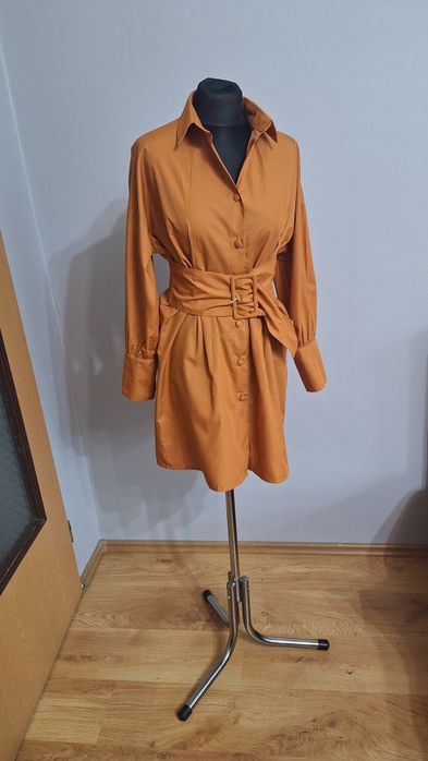Elegancka koszulowa sukienka szmizjerka 36/38
