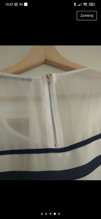 Top bluzka Zara w paski białogranatowe M S XS