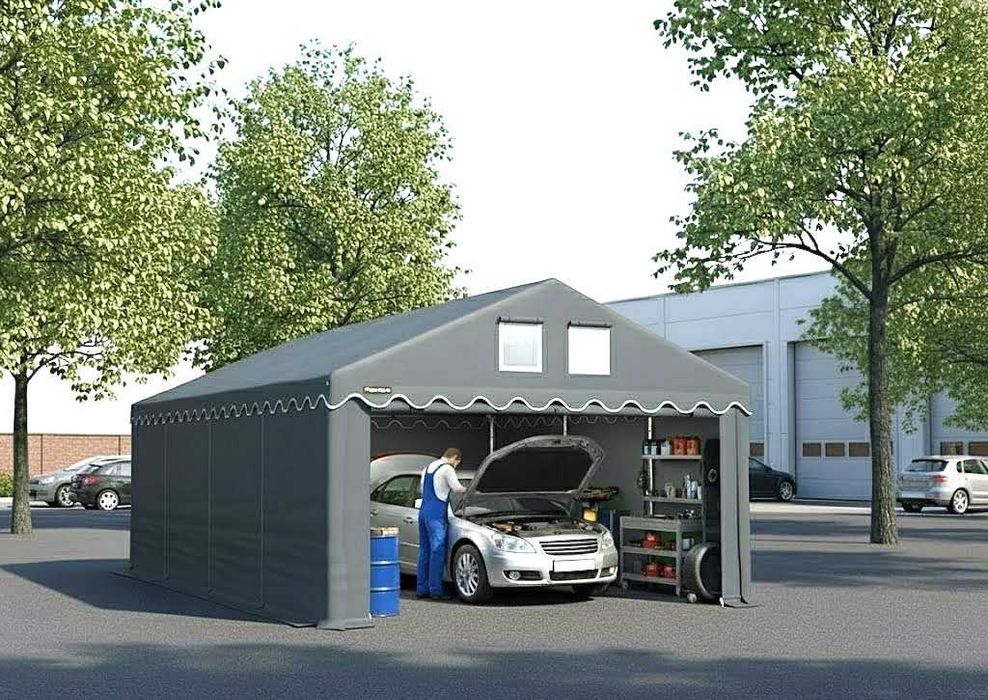 Великий стійкий ПОСИЛЕНИЙ намет палатка 4х8, 5х6 павільйон гараж ангар