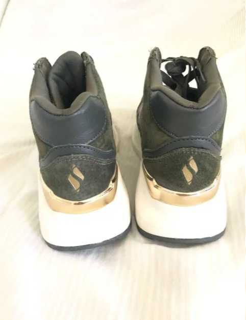 Botas de Mulher SKECHERS verde musgo /dourado(36) Memory Foam