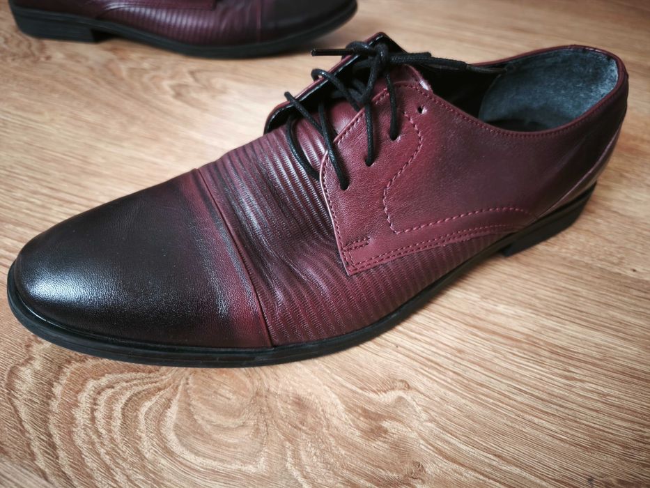 Buty męskie wizytowe do garnituru skórzane MADEJ
