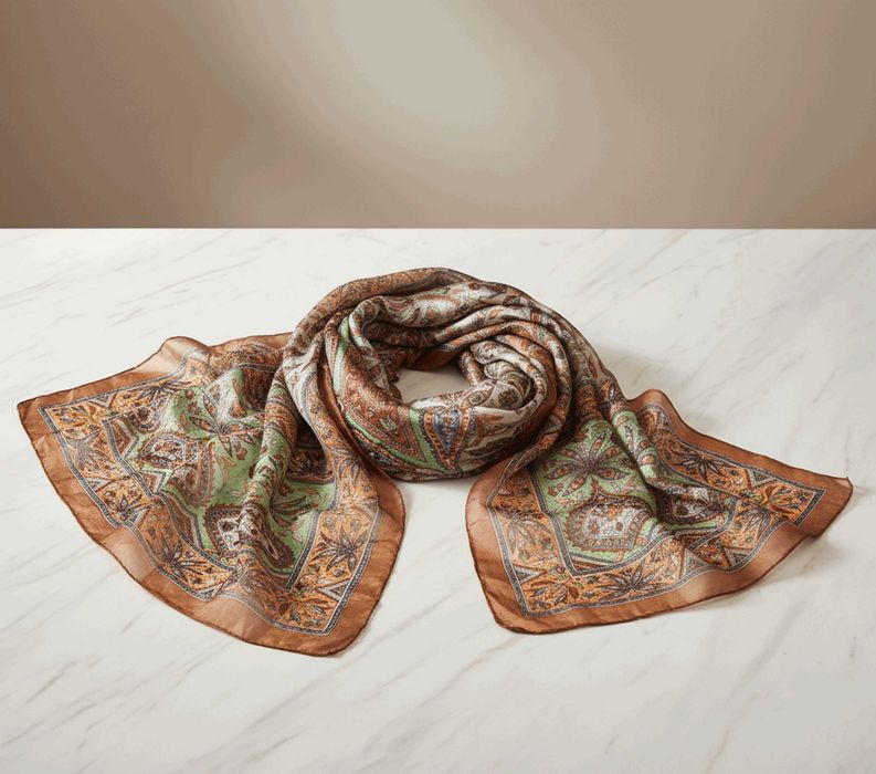 Echarpe Longa 100% Seda Pura - Made in India (170x50 cm)