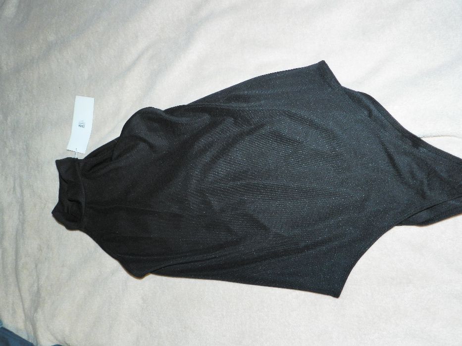 Nowa czarna bluzka body ZARA roz. S golf prezent damska elegancka