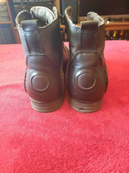 Botas / Botins Bunker em Pele (Estilo Militar)