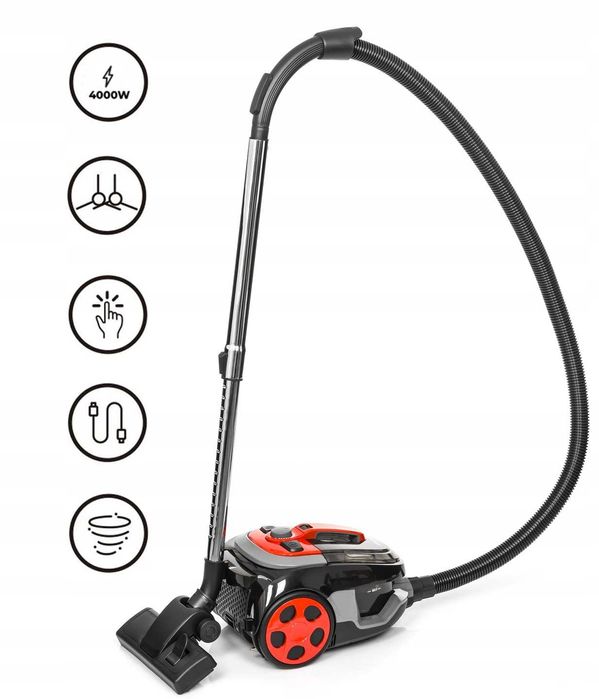 odkurzacz cyklonowy lehmann bezworkowy turboszczotka max 4000w cichy