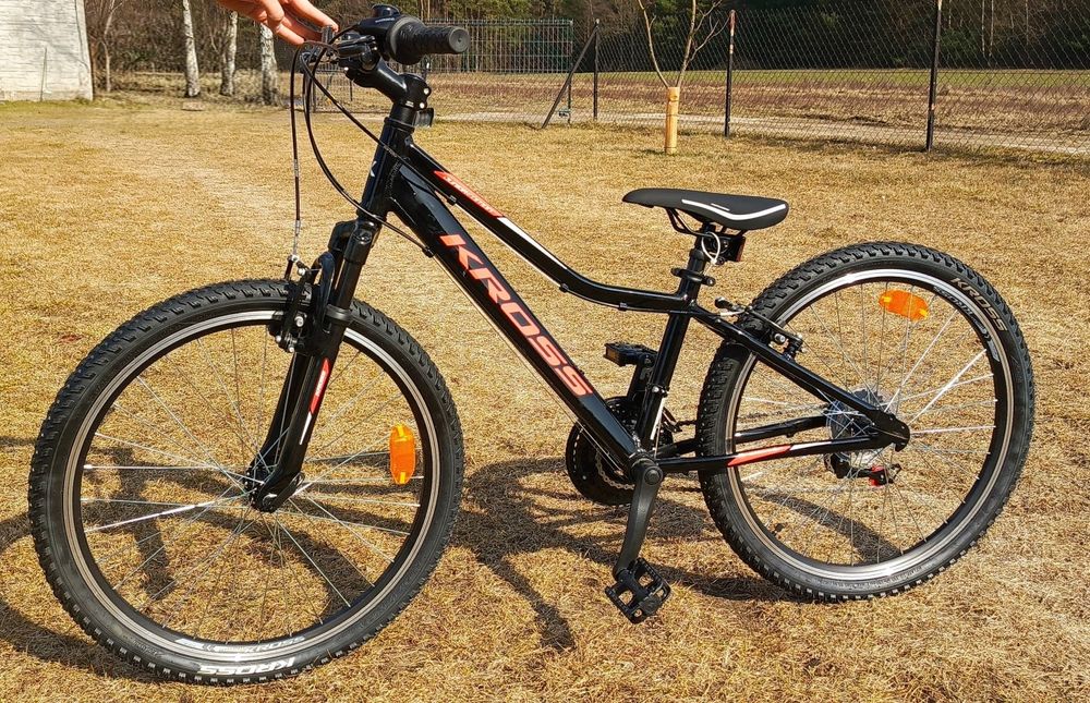 Kross MS Black Edition Junior JR koła 24 cali XS czarno czerwony