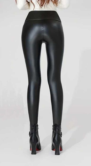 S-5XL EKO SKÓRA Spodnie legginsy skajki CZARNE Tu kupujesz XL/XXL